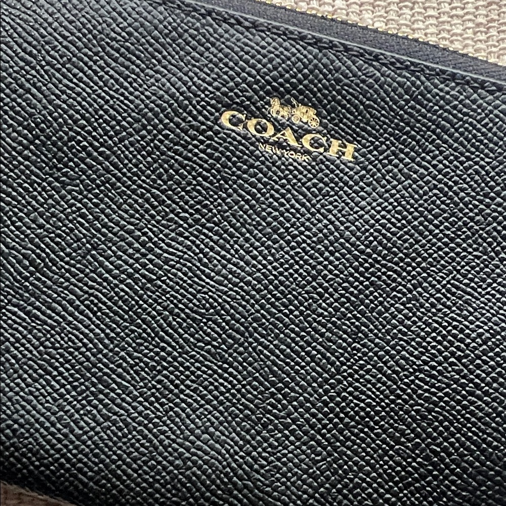 Coach Black Leather Wristlet - Picture 3 of 4